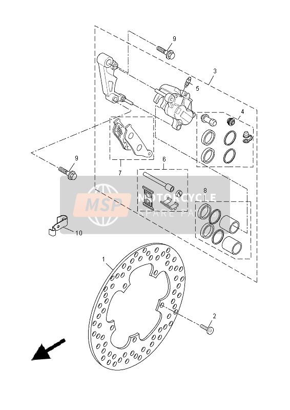 Yamaha YP250R 2014 Étrier de frein avant pour un 2014 Yamaha YP250R